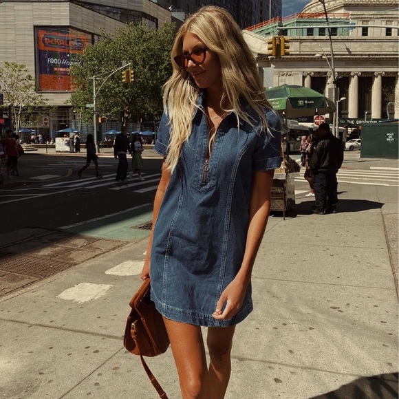 Reformation Dresses & Skirts - REFORMATION Loeb Denim Mini Dress 6